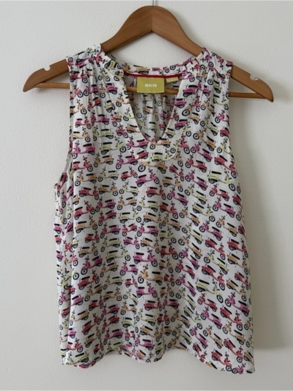 Floral Pink and Purple Sleeveless Relaxed Top